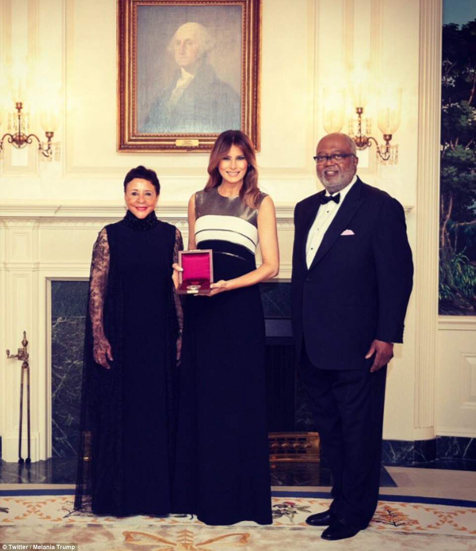 Melania Dazzles In Black Gown At Ford’s Theater Gala [PHOTO]